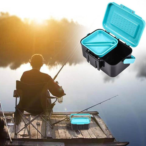 Breathable ABS Plastic Fishing Bait Earthworm Worm Lure Tackle Storage Box
