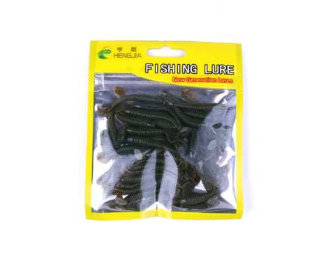 Hengjia 50pcs fake bait Wobbler Soft Jigging floating T fish Bionic isca Artificial fishing Lure fly  silicone bait Worms