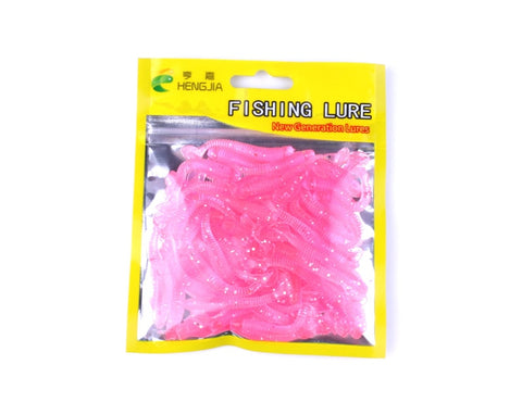 Hengjia 50pcs fake bait Wobbler Soft Jigging floating T fish Bionic isca Artificial fishing Lure fly  silicone bait Worms
