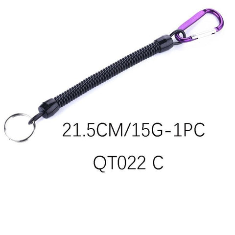 1PC Tactical Retractable Spring Elastic Rope Security Gear Tool Anti-lost Phone Keychain Portable Fishing Lanyards Outdoor Tools