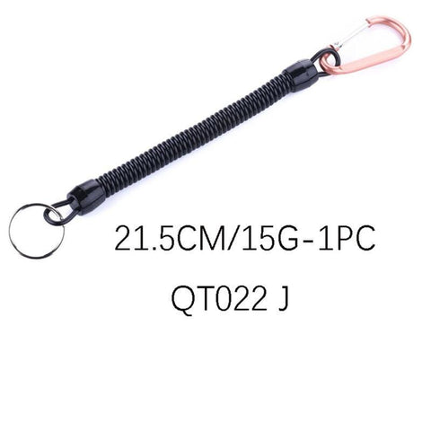 1PC Tactical Retractable Spring Elastic Rope Security Gear Tool Anti-lost Phone Keychain Portable Fishing Lanyards Outdoor Tools