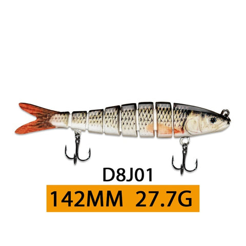 ODS 14cm 30g Sinking Wobblers Fishing Lures Jointed Crankbait Swimbait 8 Segment Hard Artificial Bait For Fishing Tackle Lure