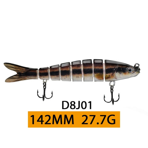 ODS 14cm 30g Sinking Wobblers Fishing Lures Jointed Crankbait Swimbait 8 Segment Hard Artificial Bait For Fishing Tackle Lure