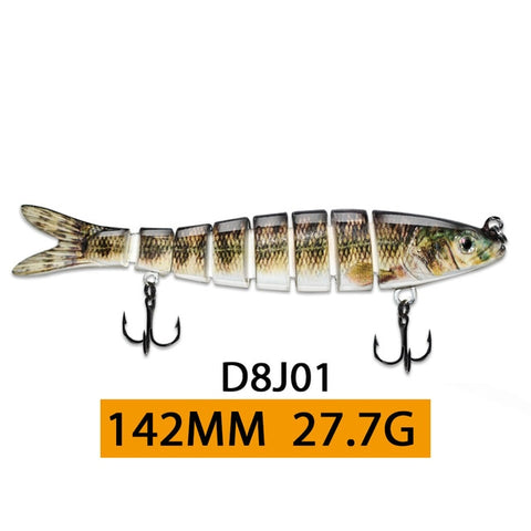 ODS 14cm 30g Sinking Wobblers Fishing Lures Jointed Crankbait Swimbait 8 Segment Hard Artificial Bait For Fishing Tackle Lure