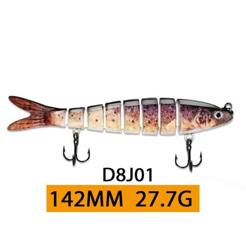 ODS 14cm 30g Sinking Wobblers Fishing Lures Jointed Crankbait Swimbait 8 Segment Hard Artificial Bait For Fishing Tackle Lure