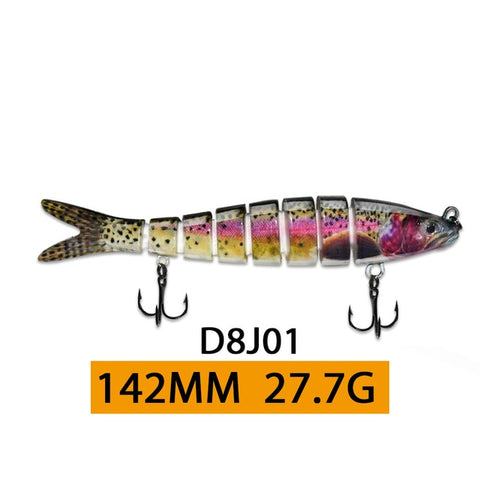 ODS 14cm 30g Sinking Wobblers Fishing Lures Jointed Crankbait Swimbait 8 Segment Hard Artificial Bait For Fishing Tackle Lure