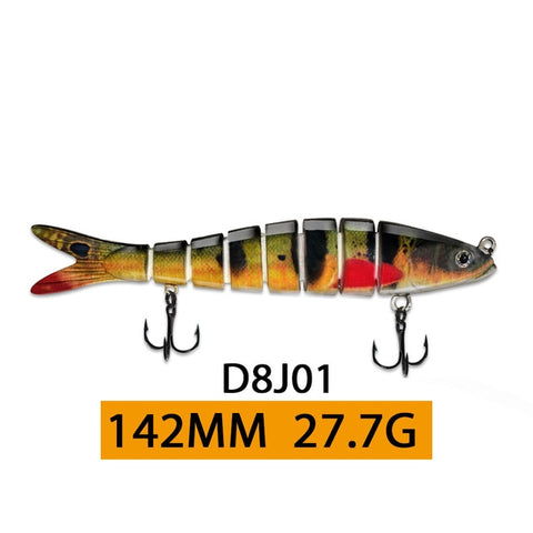ODS 14cm 30g Sinking Wobblers Fishing Lures Jointed Crankbait Swimbait 8 Segment Hard Artificial Bait For Fishing Tackle Lure