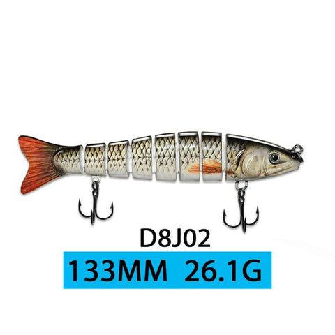 ODS 14cm 30g Sinking Wobblers Fishing Lures Jointed Crankbait Swimbait 8 Segment Hard Artificial Bait For Fishing Tackle Lure