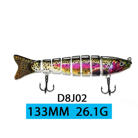 ODS 14cm 30g Sinking Wobblers Fishing Lures Jointed Crankbait Swimbait 8 Segment Hard Artificial Bait For Fishing Tackle Lure