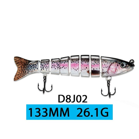 ODS 14cm 30g Sinking Wobblers Fishing Lures Jointed Crankbait Swimbait 8 Segment Hard Artificial Bait For Fishing Tackle Lure