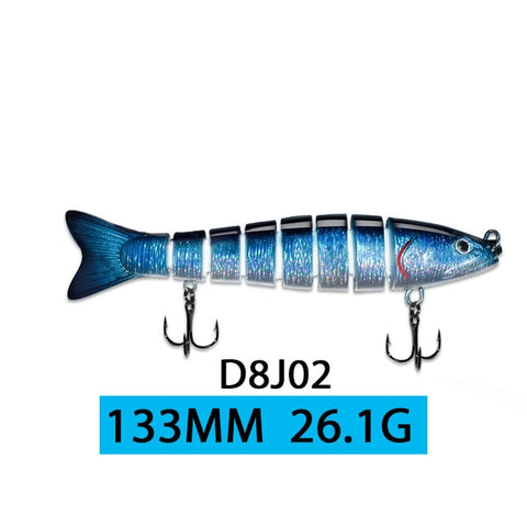 ODS 14cm 30g Sinking Wobblers Fishing Lures Jointed Crankbait Swimbait 8 Segment Hard Artificial Bait For Fishing Tackle Lure