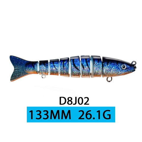 ODS 14cm 30g Sinking Wobblers Fishing Lures Jointed Crankbait Swimbait 8 Segment Hard Artificial Bait For Fishing Tackle Lure