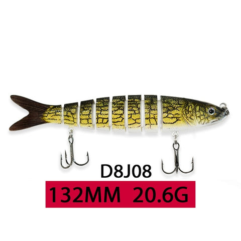 ODS 14cm 30g Sinking Wobblers Fishing Lures Jointed Crankbait Swimbait 8 Segment Hard Artificial Bait For Fishing Tackle Lure
