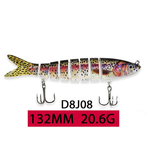 ODS 14cm 30g Sinking Wobblers Fishing Lures Jointed Crankbait Swimbait 8 Segment Hard Artificial Bait For Fishing Tackle Lure