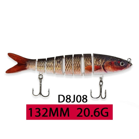 ODS 14cm 30g Sinking Wobblers Fishing Lures Jointed Crankbait Swimbait 8 Segment Hard Artificial Bait For Fishing Tackle Lure