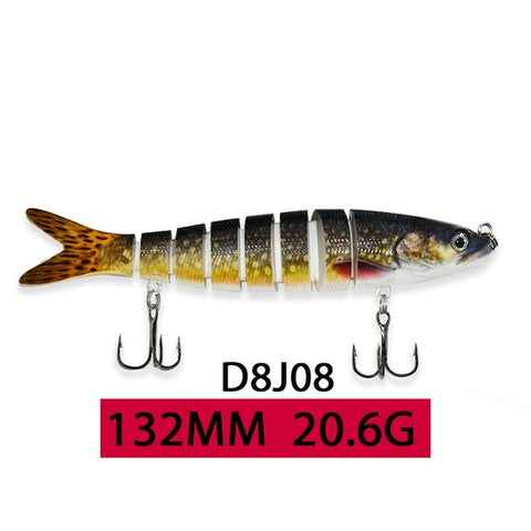 ODS 14cm 30g Sinking Wobblers Fishing Lures Jointed Crankbait Swimbait 8 Segment Hard Artificial Bait For Fishing Tackle Lure