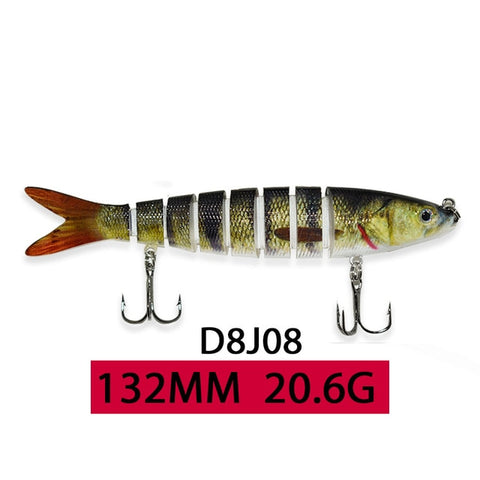 ODS 14cm 30g Sinking Wobblers Fishing Lures Jointed Crankbait Swimbait 8 Segment Hard Artificial Bait For Fishing Tackle Lure