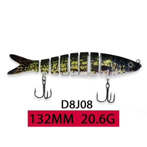 ODS 14cm 30g Sinking Wobblers Fishing Lures Jointed Crankbait Swimbait 8 Segment Hard Artificial Bait For Fishing Tackle Lure