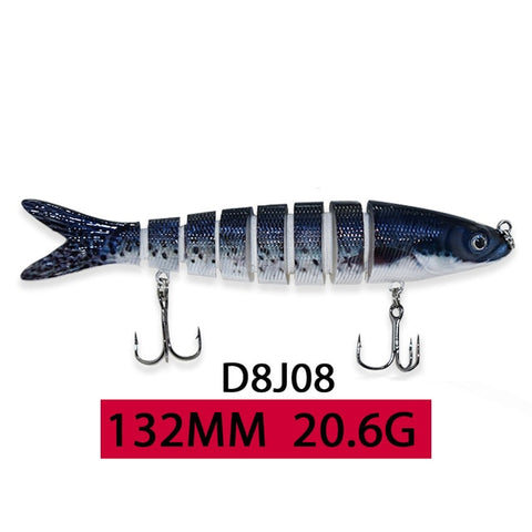 ODS 14cm 30g Sinking Wobblers Fishing Lures Jointed Crankbait Swimbait 8 Segment Hard Artificial Bait For Fishing Tackle Lure