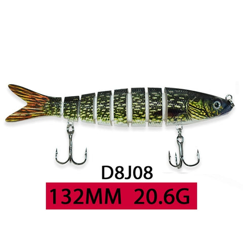 ODS 14cm 30g Sinking Wobblers Fishing Lures Jointed Crankbait Swimbait 8 Segment Hard Artificial Bait For Fishing Tackle Lure