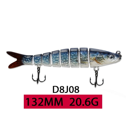 ODS 14cm 30g Sinking Wobblers Fishing Lures Jointed Crankbait Swimbait 8 Segment Hard Artificial Bait For Fishing Tackle Lure