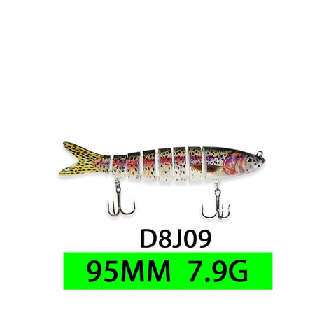 ODS 14cm 30g Sinking Wobblers Fishing Lures Jointed Crankbait Swimbait 8 Segment Hard Artificial Bait For Fishing Tackle Lure