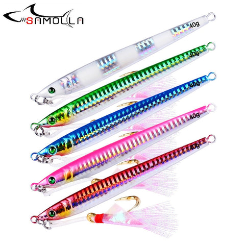 Metal Jig Fishing Lure Weights 21g-100g Trolling Hard Bait Bass Fishing Bait Tackle Trout Jigging Lure Jigs Saltwater Lures