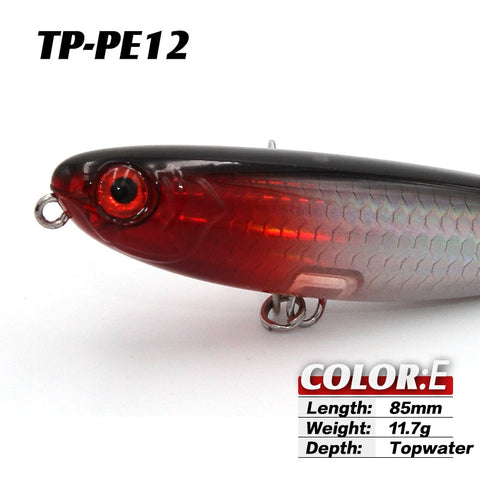 TacklePRO PE12 High quality Topwater vobler 2020 Fishing Lure 85mm 11.7g Pencil Bait Fishing decoys Wobblers for fish Crankbait
