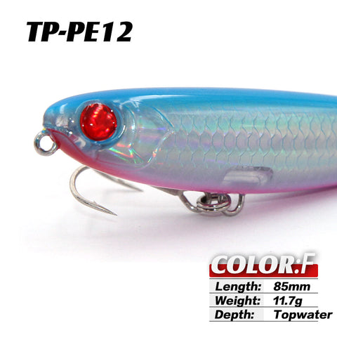 TacklePRO PE12 High quality Topwater vobler 2020 Fishing Lure 85mm 11.7g Pencil Bait Fishing decoys Wobblers for fish Crankbait
