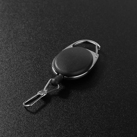 1pc Fly Fishing Tool Zinger Retractor Keychain Badge Holder Retractable Reel Recoil Carabiners Clip Fishing Accessories