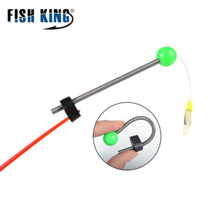 FISH KING 20pcs 70mm/90mm Winter Ice Fishing Rod Top Section Staninless Steel CW 2-10g Mini Fishing Pole Portable Fishing Tackle