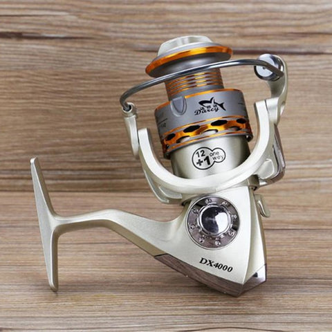 2020 New  Fishing coil Wooden handshake 12+ 1BB Spinning Fishing Reel Professional Metal Left/Right Hand  Fishing Reel Wheels