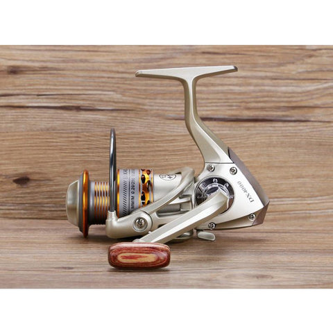 2020 New  Fishing coil Wooden handshake 12+ 1BB Spinning Fishing Reel Professional Metal Left/Right Hand  Fishing Reel Wheels