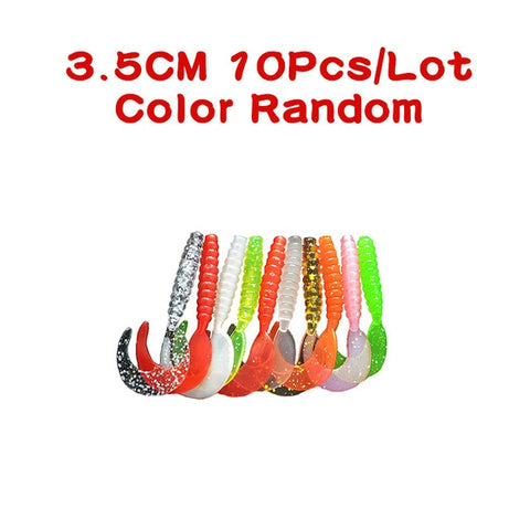 Free Shipping Artificial Soft Fishing Lure Shad Silicone Worm Bait Set Easy Shiner Lure Kit Strong Flshy Smell YU018
