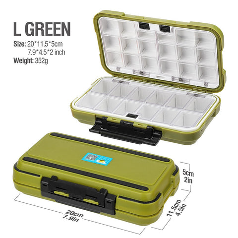 DONQL Fishing Tackle Box Waterproof Double Side Bait Lure Hooks Storage Boxes Carp Fly Fishing Accessories 12-30 Compartments