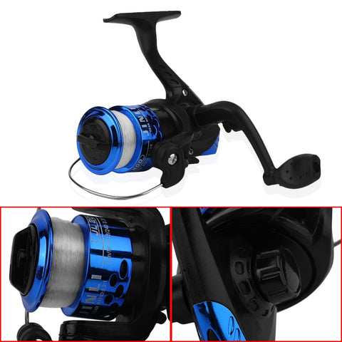Yumoshi JL200 Electroplating Fishing Reel Gear Ratio 5.1: 1 Spinning Reel With Fishing Line 2018 Lightweight Exchangable Handle