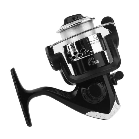 Yumoshi JL200 Electroplating Fishing Reel Gear Ratio 5.1: 1 Spinning Reel With Fishing Line 2018 Lightweight Exchangable Handle