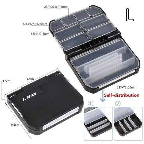 Fishing Box On For Fishing Hooks Semi-automatic Plastic Fly Fishing Lure Storage Boxes Case Doubleside Fishing Bait Tackle