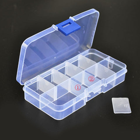 Fishing Lures Boxes 10 Slots Detachable Storage Case Clear Plastic Fishing Lure Hook Tackle Box Fish Organizer Box Accessories