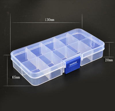 Fishing Lures Boxes 10 Slots Detachable Storage Case Clear Plastic Fishing Lure Hook Tackle Box Fish Organizer Box Accessories