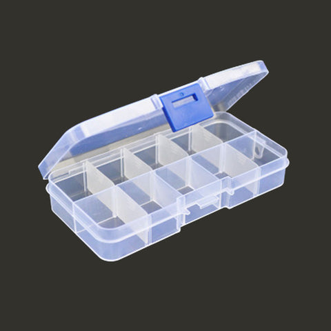 Fishing Lures Boxes 10 Slots Detachable Storage Case Clear Plastic Fishing Lure Hook Tackle Box Fish Organizer Box Accessories