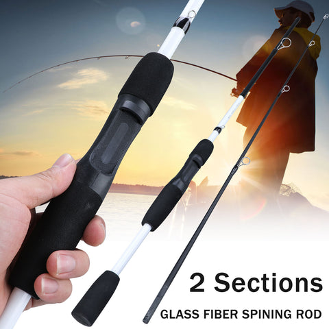 Sougayilang 2 Sections  Carbon Fiber Spinning/Casting Fishing Rod Ultralight Weight Fishing Pole Travel Rod Fishing Tackle Pesca