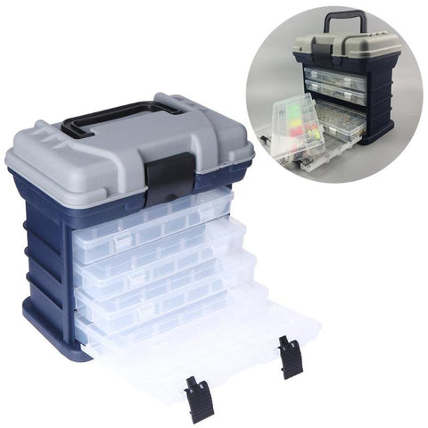 Portable 5 Layer Fishing box Large-Capacity Fish Lures Container Box Durable Fishing Tackle Storage Case Plastic Case