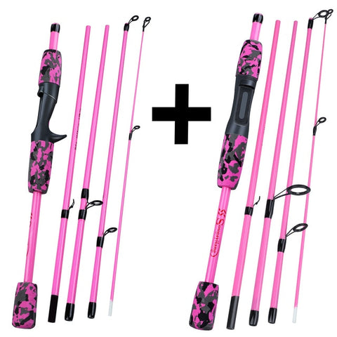 Sougayilang New 5 Section Portable Travel Fishing Rod Ultralight Weight Eva Handle Spinning/Casting Fishing Pole Fishing Tackle