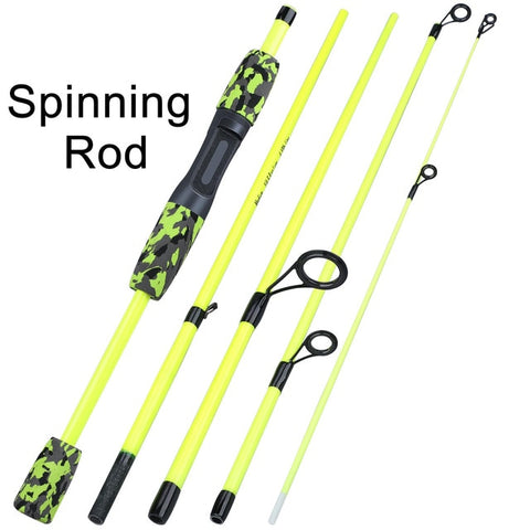 Sougayilang New 5 Section Portable Travel Fishing Rod Ultralight Weight Eva Handle Spinning/Casting Fishing Pole Fishing Tackle