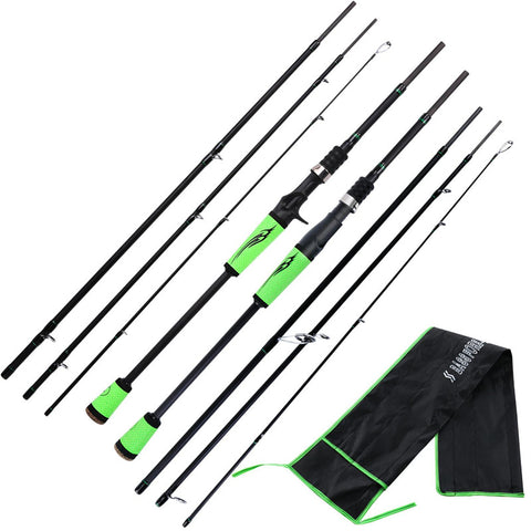 Sougayilang 2019 New Spinning Casting Speed Fishing Rods Porable Light High Carbon 4 Pc Blanks for Travel Freshwater Fishing