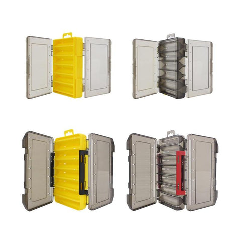 Double Sided Fishing Tackle Box 12 14 Compartments Lure Hook Storage Box
