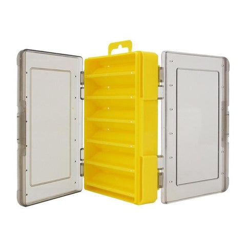 Double Sided Fishing Tackle Box 12 14 Compartments Lure Hook Storage Box