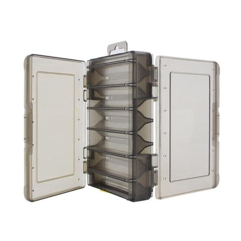 Double Sided Fishing Tackle Box 12 14 Compartments Lure Hook Storage Box