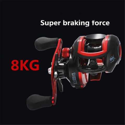 Lizard 18*1BB Metal Baitcasting Fishing Reel 8.1:1 Long Shot Left / Right Hand Fishing Wheel Bait Casting Fishing Reel